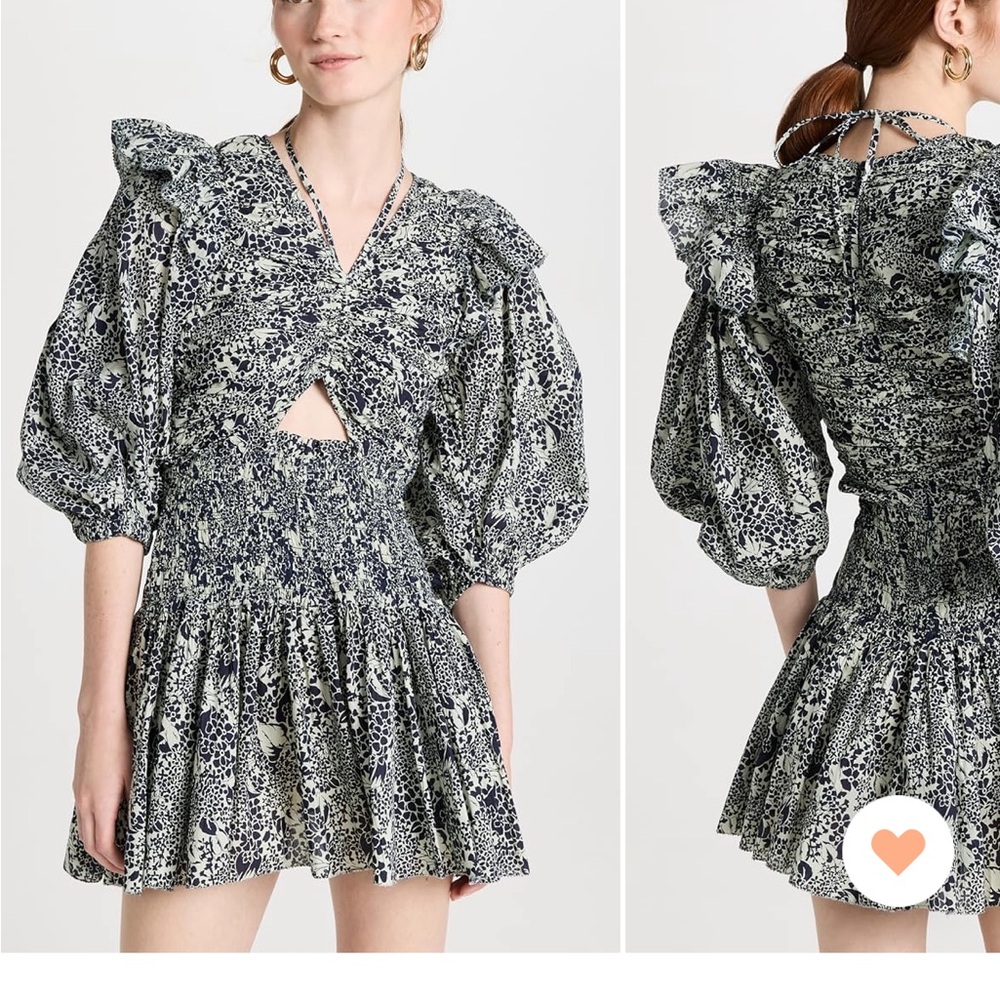 SEA Priya Print Puff Sleeve Romper
